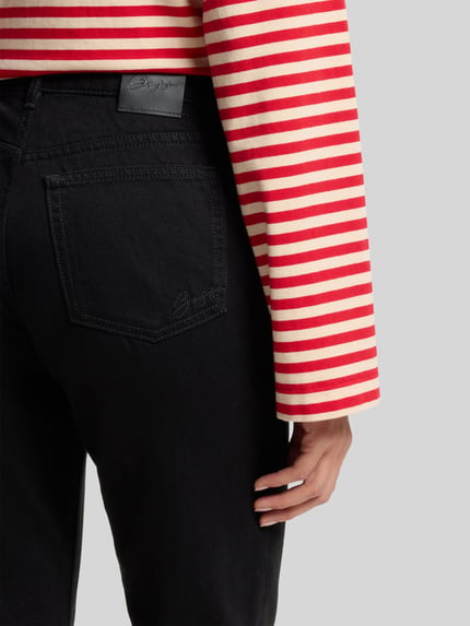 BOSS Orange Straight Fit Jeans mit High Waist Black 3