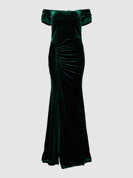 LUXUAR FASHION Abendkleid mit Rüschen Gruen 2