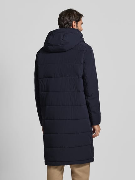 Strellson Regular Fit Steppmantel mit Logo-Patch Modell 'CRASHER' Marine 5