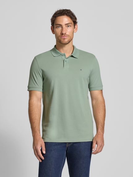 Christian Berg Men Regular Fit Poloshirt mit Logo-Stitching Schilf 4