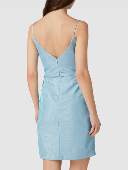 LUXUAR FASHION Cocktailjurk in wikkellook Bleu - 5