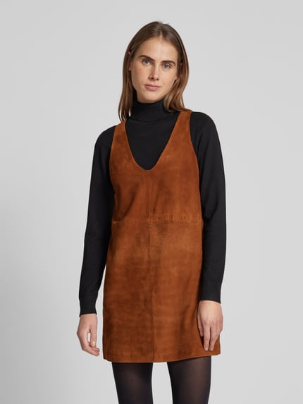 Zadig&Voltaire Mini-jurk in leerlook, model 'RASHA' Cognac - 4