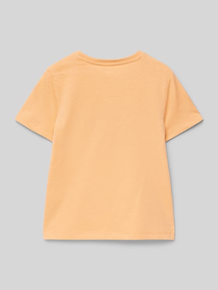s.Oliver RED LABEL T-shirt met motiefprint Abrikoos - 3