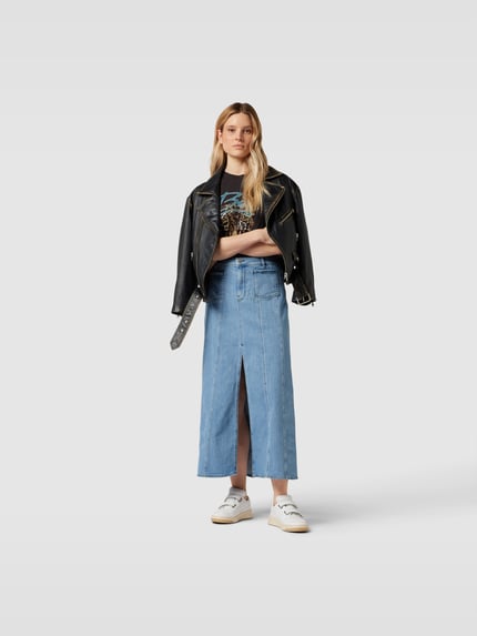 BAUM & PFERDGARTEN jeansrok met knoopsluiting Jeansblauw - 1