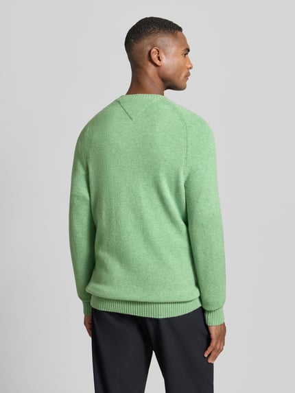 Tommy Hilfiger Regular Fit Strickpullover aus feinster Wolle Hellgruen 5