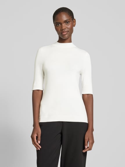 COMMA Strickshirt mit halblangen Ärmeln Weiss 4