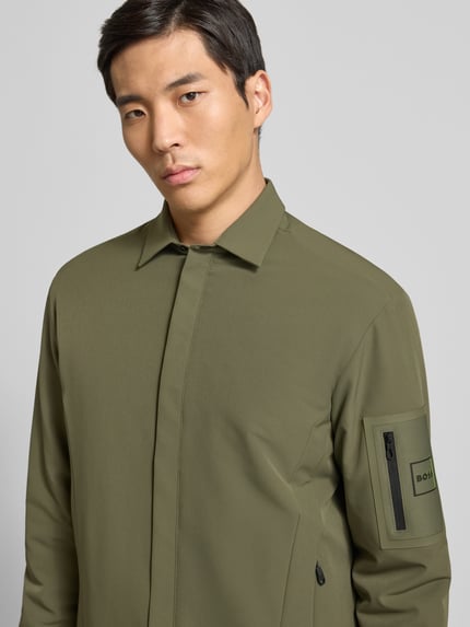 BOSS Green Kurtka funkcyjna Regular Fit z wodoodpornego materiału model „ST_EXPEDIT PADDED L” Ciemnozielony 3