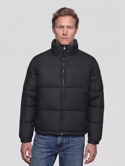 ONLY & SONS Steppjacke mit hohem Stehkragen Modell 'ONSMAVERICK' Black 4