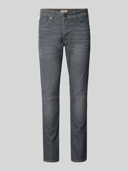 JACK & JONES Jeansy z 5 kieszeniami model ‘GLENN’ Ciemnoszary 2