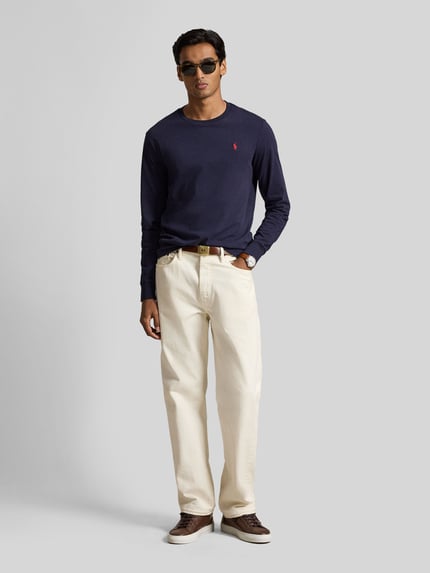 Polo Ralph Lauren Regular Fit Langarmshirt aus reiner Baumwolle Dunkelblau 1