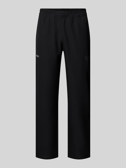 EA7 Emporio Armani Spodnie dresowe z detalem z logo Czarny 2