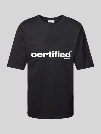 REVIEW T-Shirt mit Label-Print Black 2