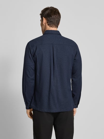JACK & JONES Premium Regular Fit Freizeithemd mit Kentkragen Modell 'RAYLE' Marine 5