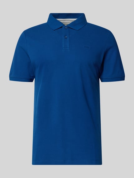Produktfoto, Regular Fit Poloshirt aus reiner Baumwolle von s.Oliver RED LABEL, efekt: jednolity kolor, pika, krótkie rękawy, niebieski