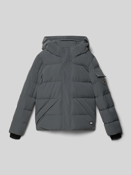 Cars Jeans Regular Fit Steppjacke mit Logo-Applikation Modell 'Camden' Anthrazit 1
