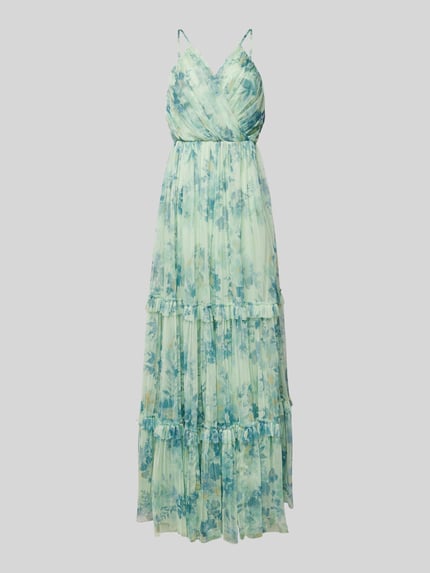 Lace & Beads Abendkleid im Stufen-Look Hellgruen 2