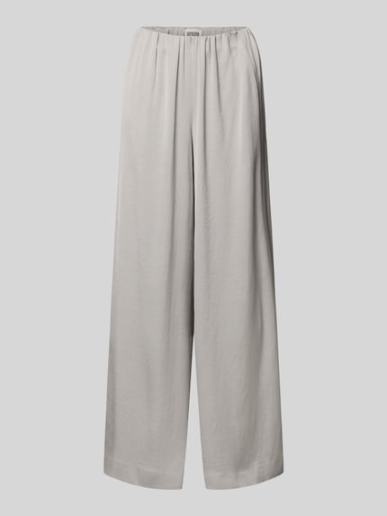 Produktfoto, Loose Fit Stoffhose mit Stretch-Anteil von Drykorn in Hellgrau, weiter Schnitt, Acetat-Elasthan-Mix, elastischer Bund, weites Bein