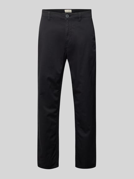 Produktfoto, Chino mit Eingrifftaschen Modell 'MADDOX' von Blend aus Baumwoll-Elasthan-Mix in Schwarz, Regular-Fit, glatte Textur, Bundweite 17 cm, Innenbeinlänge 29 cm bei Größe 32/32