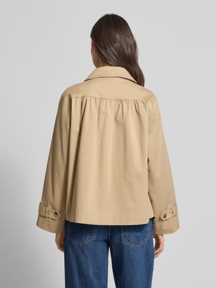 LOLLYS LAUNDRY Relaxed Fit Jacke mit Umlegekragen Modell 'Viola' Beige 5