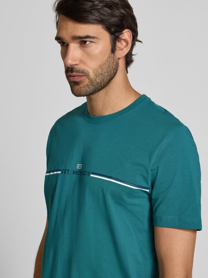 Christian Berg Men T-shirt z okrągłym dekoltem Metaliczny zielony 3