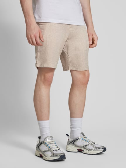 JACK & JONES Korte regular fit broek met tunnelkoord, model 'MYKONOS' Beige - 4