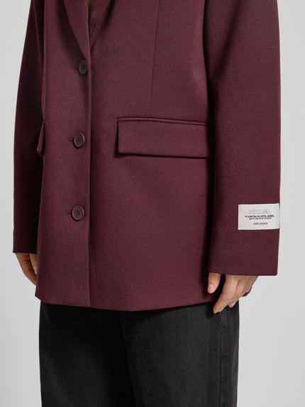 Karo Kauer Relaxed Fit Blazer mit Reverskragen Pflaume 3