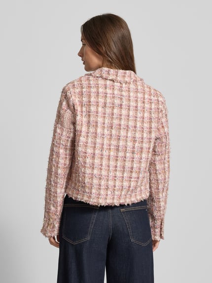 Milano Italy Regular Fit Blazer mit Strukturmuster und Pattentaschen Rose 5
