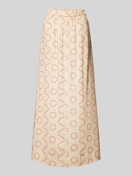 OBJECT Loose Fit Maxirock aus Leinen-Viskose-Mix Modell 'CHANG' Beige 2