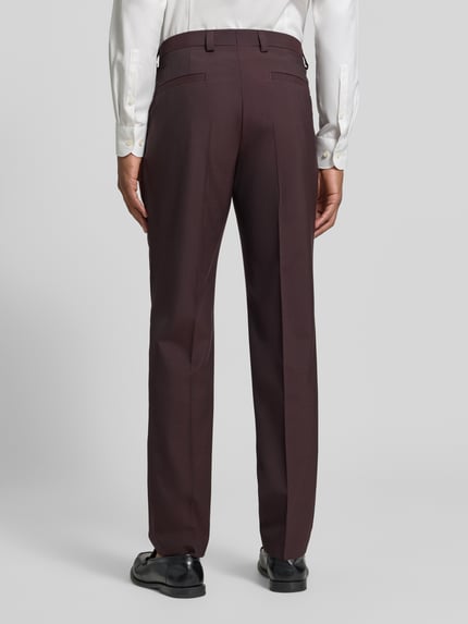 HUGO Extra Slim Fit Anzughose aus Schurwoll-Mix Modell 'Hesten' Bordeaux 5