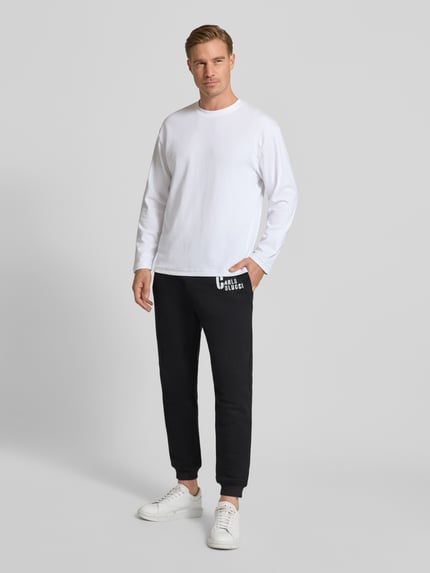 Carlo Colucci Sweatpants mit elastischem Bund Black 1