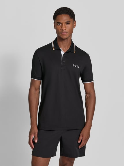 BOSS Green koszulka polo o kroju regular fit z mieszanka bawełny model 'Paddy Pro' Czarny 4
