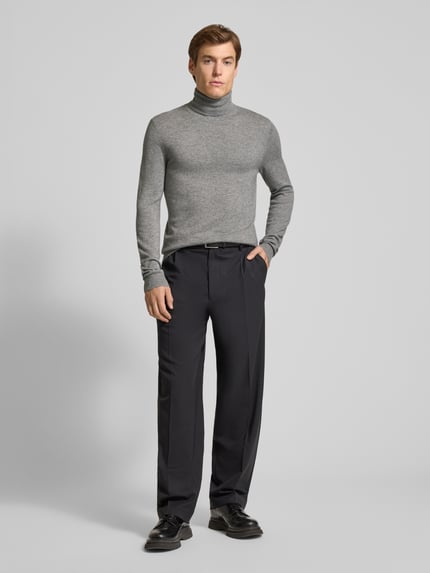MCNEAL Regular Fit Rollkragenpullover aus Woll-Mix mit Kaschmir-Anteil Graphit Melange 1