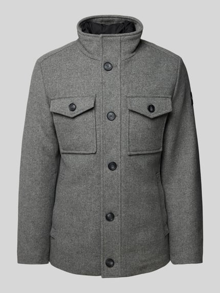 Tom Tailor Kurtka o kroju regular fit z wełną Jasnoszary 2