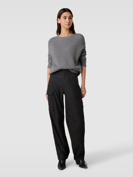 Filippa K Cargobroek in effen design met grote zakken Antraciet - 1