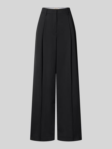 Regular Fit Weite Hose aus reiner Schurwolle Modell 'OVVIO' Shop The Look MANNEQUINE
