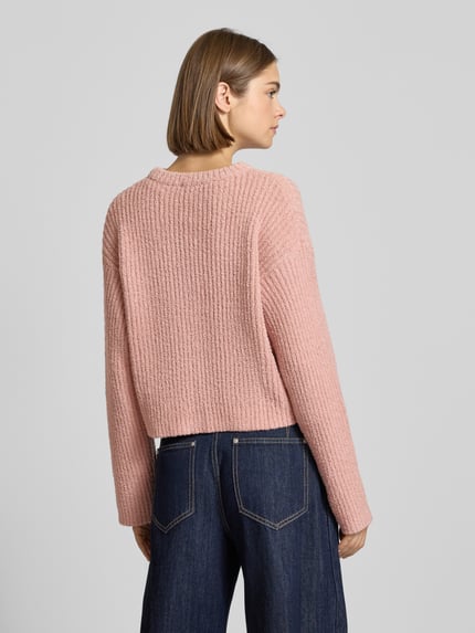 REVIEW Strickpullover mit Strukturmuster Altrosa 5