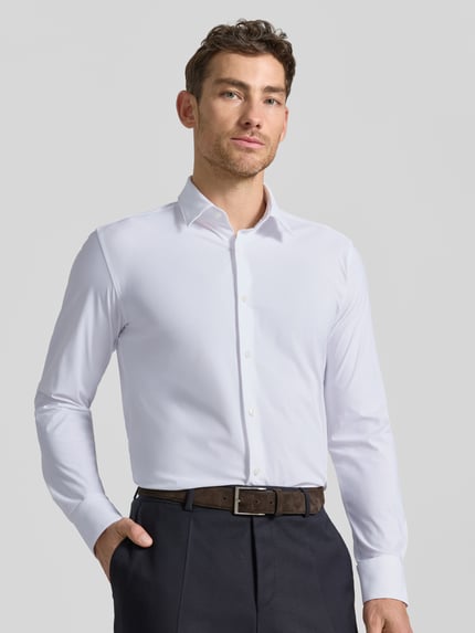 BOSS Slim Fit Businesshemd mit Kentkragen Modell 'P-HANK-S' Weiss 3