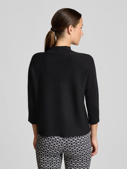 COMMA Strickpullover mit Stehkragen und 3/4-Arm Black 5