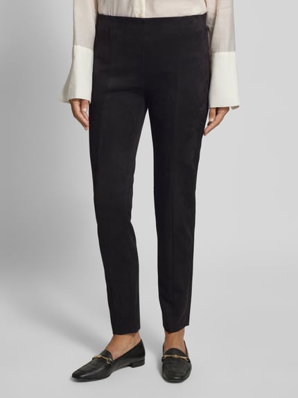 Christian Berg Woman Skinny fit stoffen broek met siernaden Zwart - 4