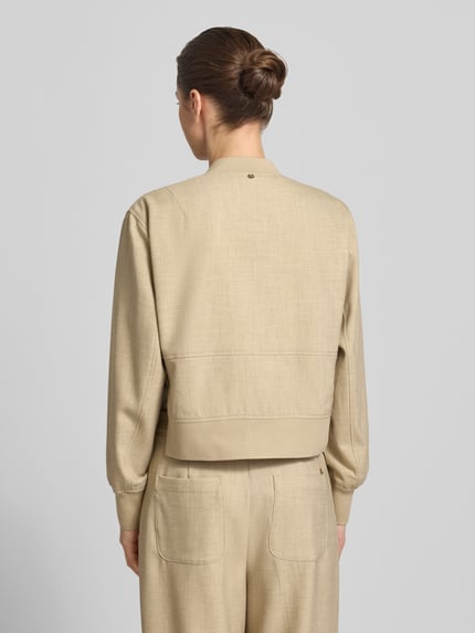 MOS MOSH Regular Fit Blouson mit Reißverschluss Modell 'Cate' Sand Melange 5
