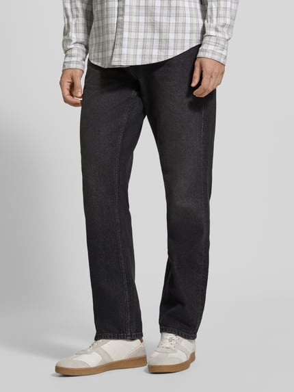 GANT Jeansy o kroju straight fit z mieszanki bawełny i wiskozy Czarny 4