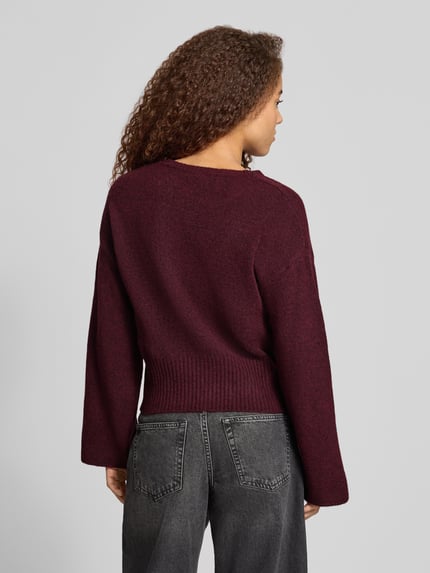 ONLY Pullover mit ausgestelltem Ärmelabschluss Bordeaux 5