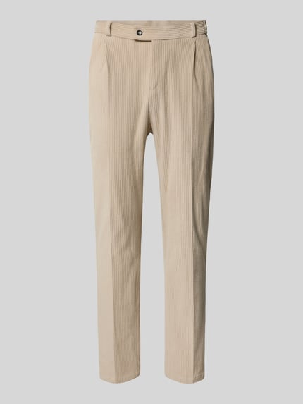 Zuitable Cordhose mit Bügelfalten und Gesäßtaschen Beige 2