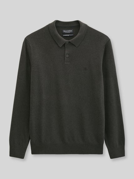Marc O'Polo Regular Fit Pullover aus Baumwoll-Schurwoll-Mix  Dunkelbraun 2