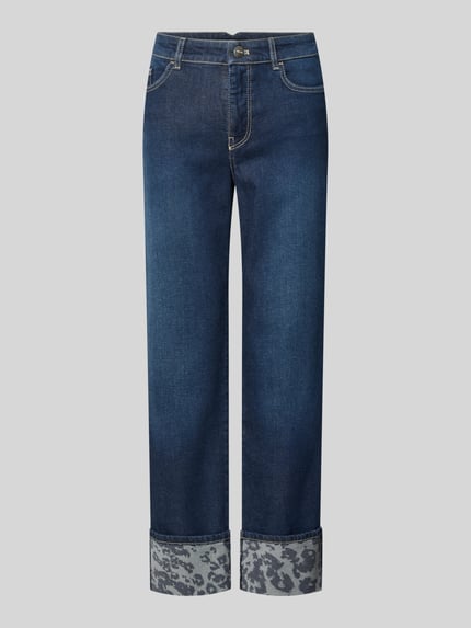 Jeans o kobiecym kroju z brzegiem i wpuszczanymi kieszeniami Shop The Look MANNEQUINE