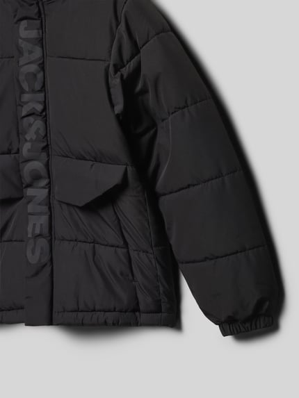 JACK & JONES Kurtka pikowana z kapturem Czarny 2