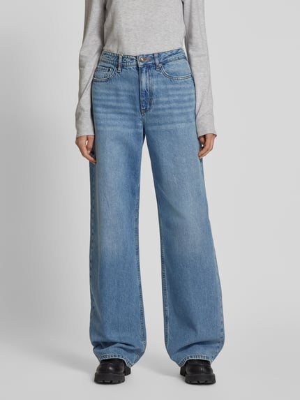 DRYKORN Straight leg jeans in 5-pocketmodel, model 'MEDLEY' Lichtblauw - 4
