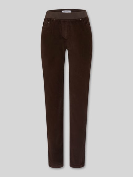 Raphaela By Brax slim fit jeans van katoen- en viscosemix model 'Pamina' Donkerbruin - 2
