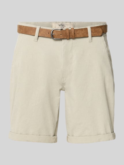 Redefined Rebel Bermudas mit Gürtel und Eingrifftaschen Modell 'NEBRASKA' Lind 2