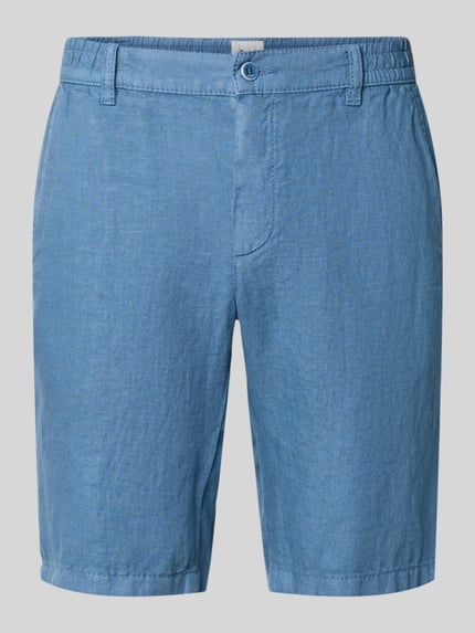 Brax Regular Fit Bermuda aus reinem Leinen Modell 'BALU' Blau 2